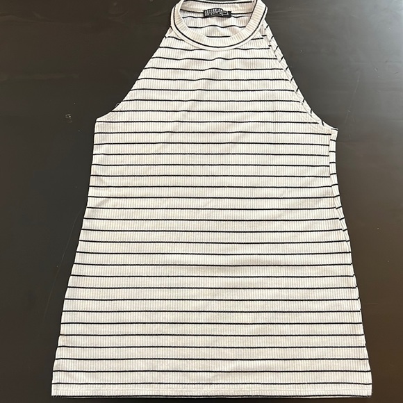 Cotton On Tops - Cotton On Striped Ribbed High Neck Tank